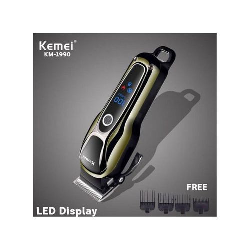 Kemei KM-1990 Coupe-cheveux professionnel sans fil Trimmer Machine de coupe-barbe électrique