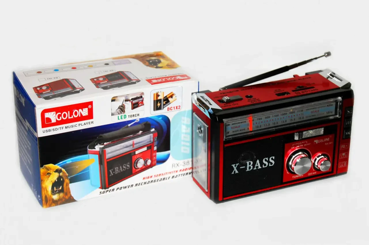 جديد RX-381 LED الإضاءة ميكرفون بلوتوث محمول AM FM SW متعدد الفرقة راديو سماعة بمنفذ USB/TF MP3 مشغل موسيقى