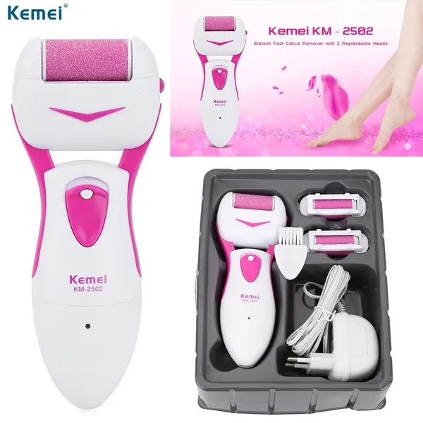 Rechargeable callous remover machine electric foot grinder plug kemei KM-2502