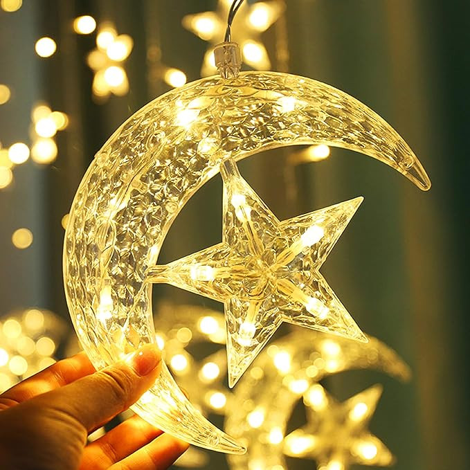 سلسلة انوار LED للزينة شكل هلال ونجمة CROISSANT ET D’ÉTOILES