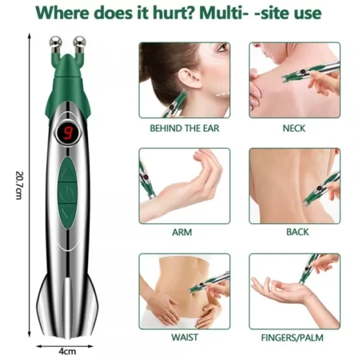 قلم تدليك كهربائي ميريديان لتخفيف الآلام وعلاج الدورة الدموية
